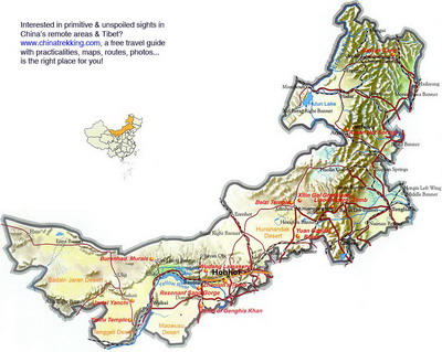 Inner Mongolia Travel Map