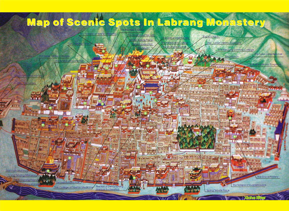labrang Monastery travel map