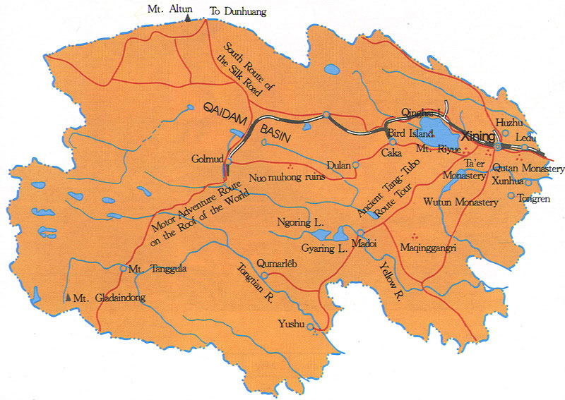 Qinghai Travel map