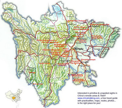 Sichuan Travel Map