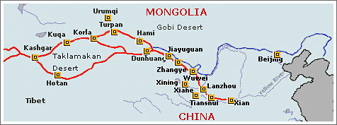 Cities along the Silk Road